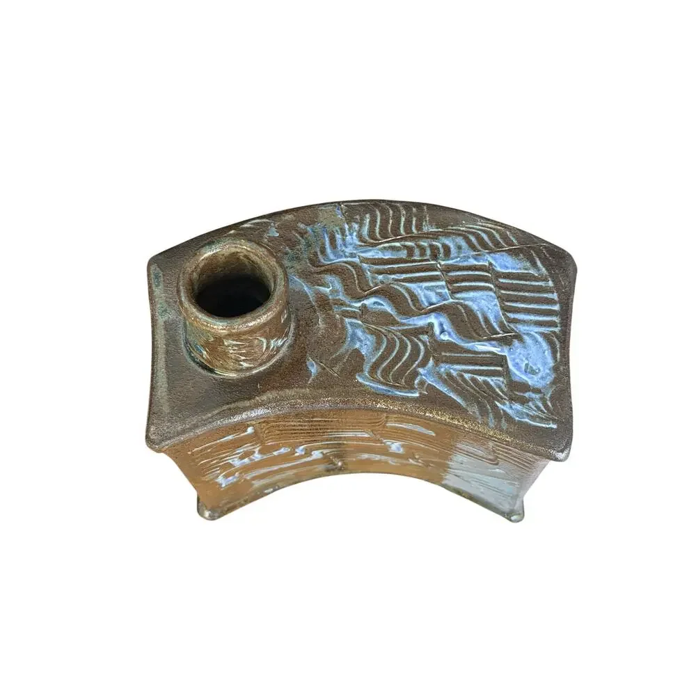 Unique Studio Art Pottery | Handcrafted Brown Glazed Ceramic Decorative Vase